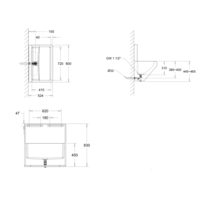 lavabo de chirurgien | acier inoxydable | D 520 x H 830 mm