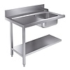 Combisteel Table d'alimentation Étagère inférieure | 120 cm | acier inoxydable | Gauche