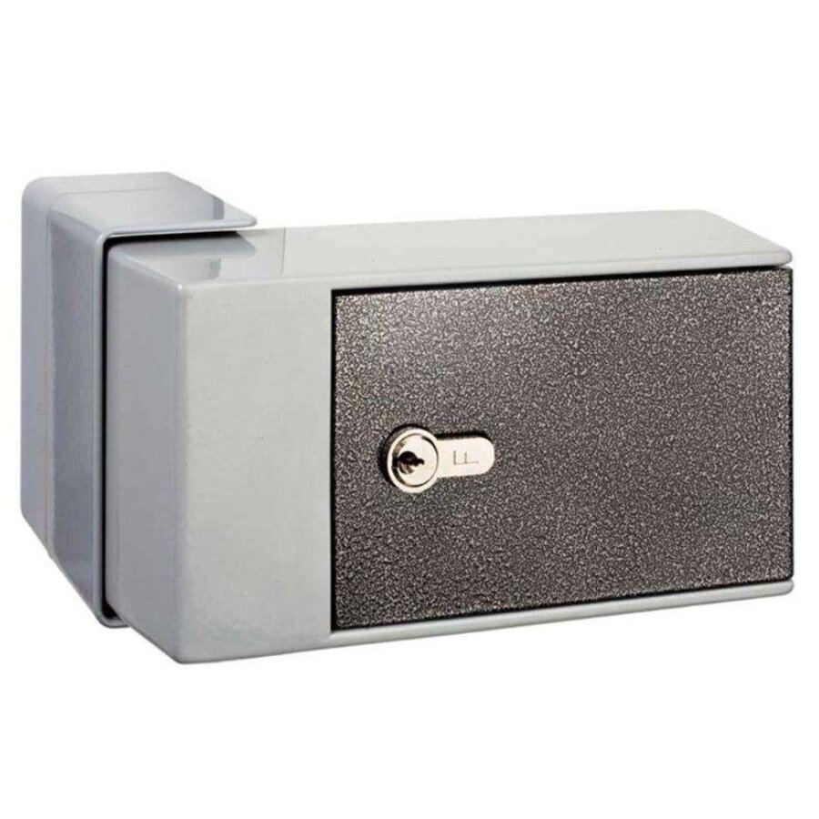 Single point lock with key, enamelled