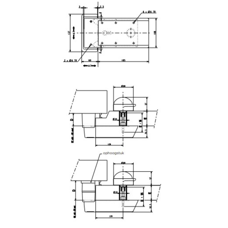 Single point lock with key composite