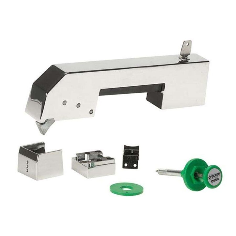 Jumbo lock complete | panel thickness 60mm | chrome plated
