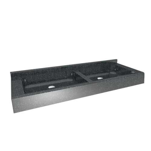  HorecaTraders Multiple washbasin | polymer concrete | 2100 x 510 x 180 mm | 10 colours 