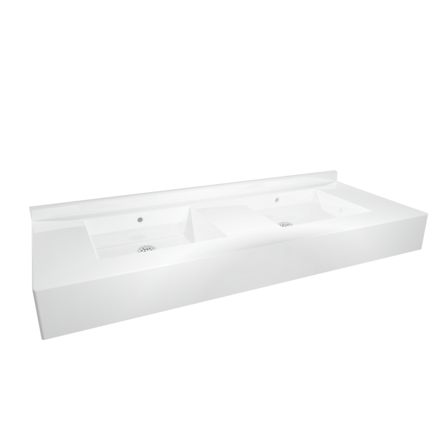Reihenwaschtisch | Polymerbeton | 1400 x 560 x 200 mm | 10 Farben