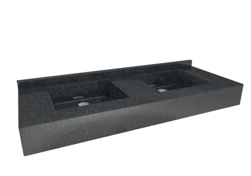  HorecaTraders Multiple sink | polymer concrete | 1800 x 510 x 180 mm | 10 colors 