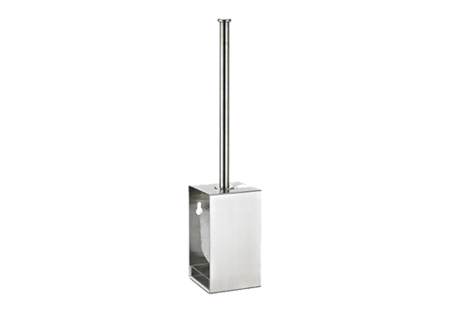  HorecaTraders toilet brush set | Stainless steel | W 85 x D 85 x H 150 