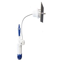 Toiletten-Druckknopf-Set | Edelstahl | B 330 x H 210 mm