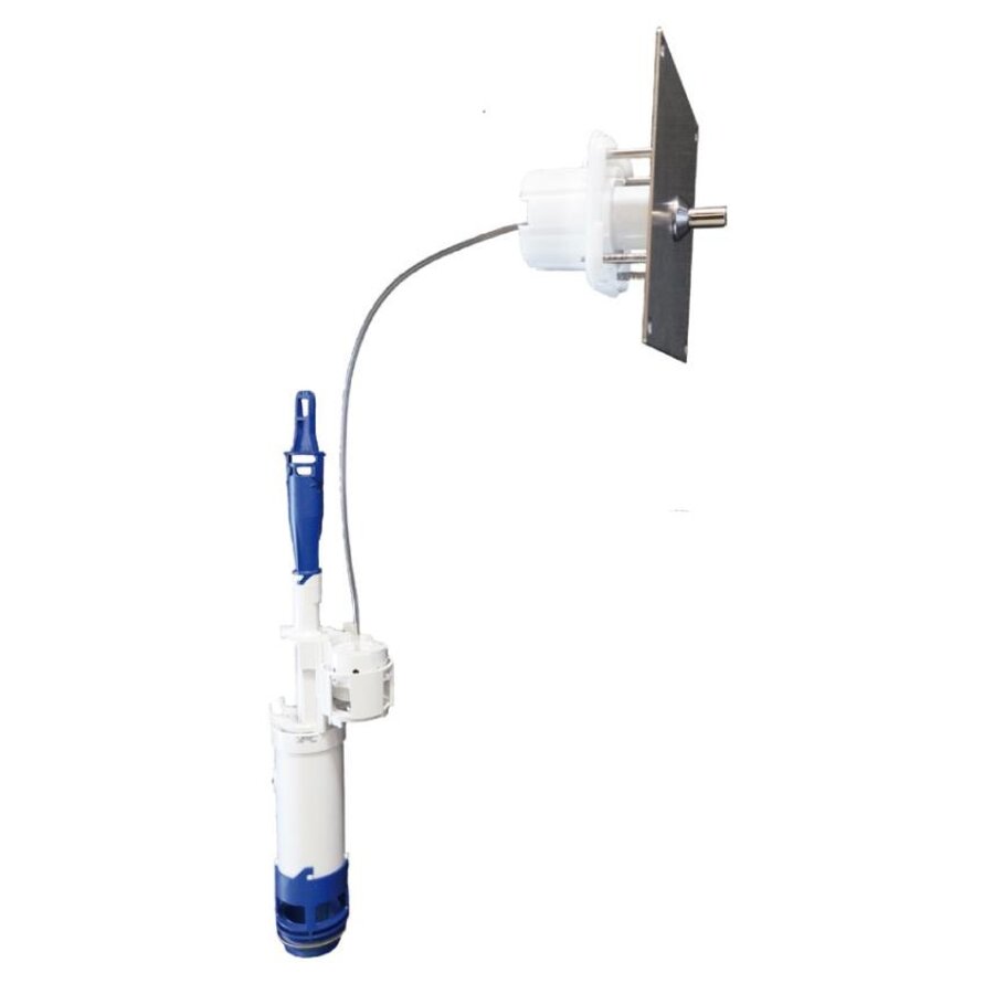 Toiletten-Druckknopf-Set | Edelstahl | B 330 x H 210 mm