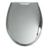 HorecaTraders Toilet seat with lid | Stainless steel | W 375 x D 447 x H 1092 mm