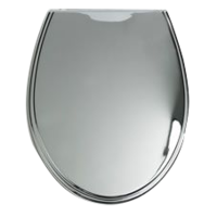 Toilet seat with lid | Stainless steel | W 375 x D 447 x H 1092 mm