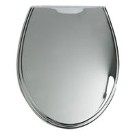 Toiletzitting met deksel | RVS look | B 375 x D 447 x H 1092 mm