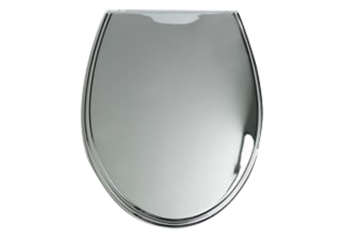  HorecaTraders Siège de toilette avec couvercle | Aspect acier inoxydable | L 375 x P 447 x H 1092 mm 
