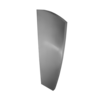 HorecaTraders cloison d'urinoir | acier inoxydable | L 80/57 x P 385 x H 1092 mm