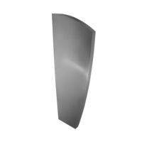 Urinaltrennwand | Edelstahl | B 80/57 x T 385 x H 1092 mm