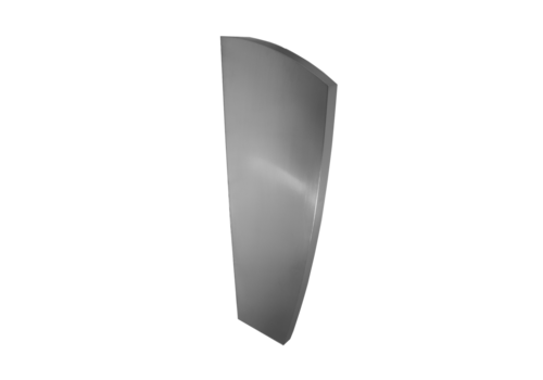  HorecaTraders Urinaltrennwand | Edelstahl | B 80/57 x T 385 x H 1092 mm 