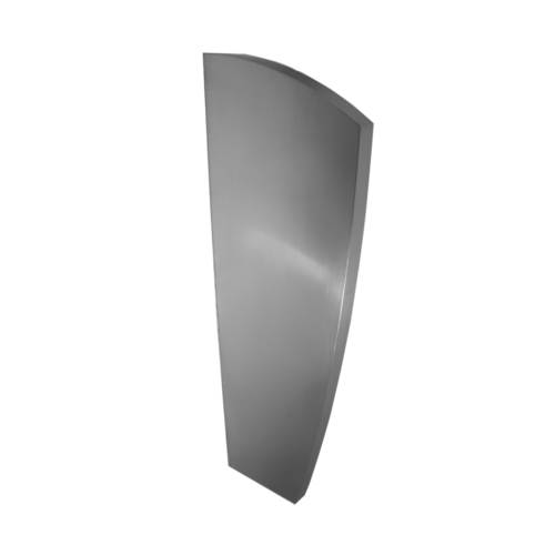  HorecaTraders Urinaltrennwand | Edelstahl | B 80/57 x T 385 x H 1092 mm 