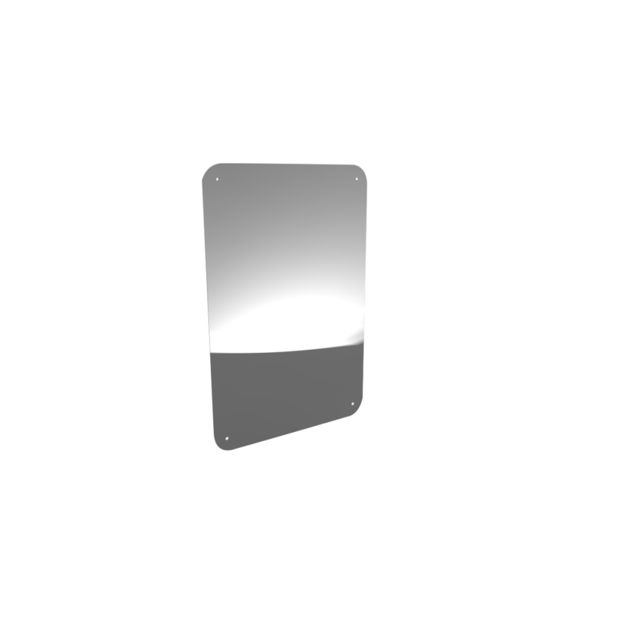 Stainless steel safety mirror | 600 x 400 mm | Multiple types