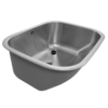 HorecaTraders built-in sink | Stainless steel | W 550 x D 450 x H 190 mm