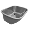 HorecaTraders built-in sink | stainless steel | W 550 x D 450 x H 190 mm