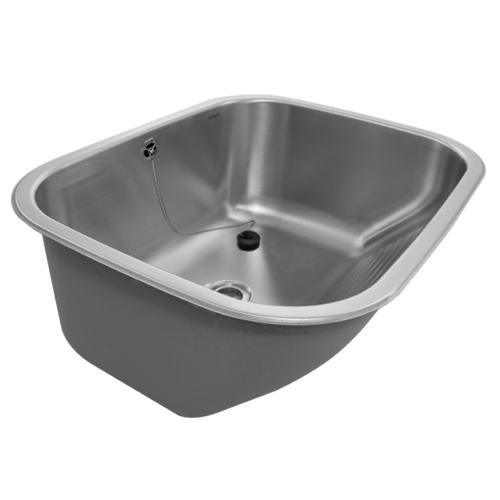  HorecaTraders built-in sink | Stainless steel | W 550 x D 450 x H 190 mm 