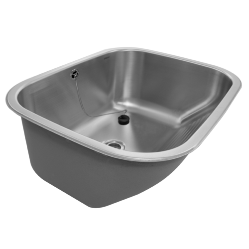  HorecaTraders built-in sink | stainless steel | W 550 x D 450 x H 190 mm 