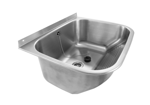  HorecaTraders Wall-mounted washbasin | stainless steel | 3 sizes 