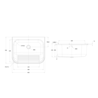 Wall-mounted washbasin | stainless steel | 3 sizes