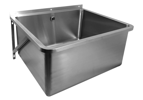  HorecaTraders pouring basin for wall mounting | Stainless steel | W 640 x D 540 x H 300 mm 