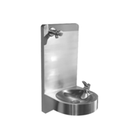 fontaine à eau suspendue | acier inoxydable | L 394 x P 365 x H 650 mm