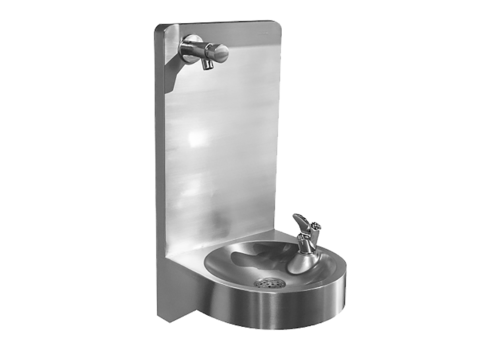  HorecaTraders fontaine à eau suspendue | acier inoxydable | L 394 x P 365 x H 650 mm 