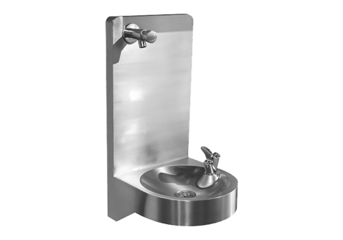  HorecaTraders hanging drinking fountain | Stainless steel | W 394 x D 365 x H 650 mm 