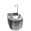HorecaTraders fontaine à eau suspendue en acier inoxydable | L 324 x P 360 x H 290 mm