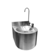 HorecaTraders hanging drinking fountain made of stainless steel | W 324 x D 360 x H 290 mm