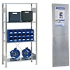 HorecaTraders rayonnage de stockage galvanisé | 1000x500x(h)2000mm | 4 niveaux