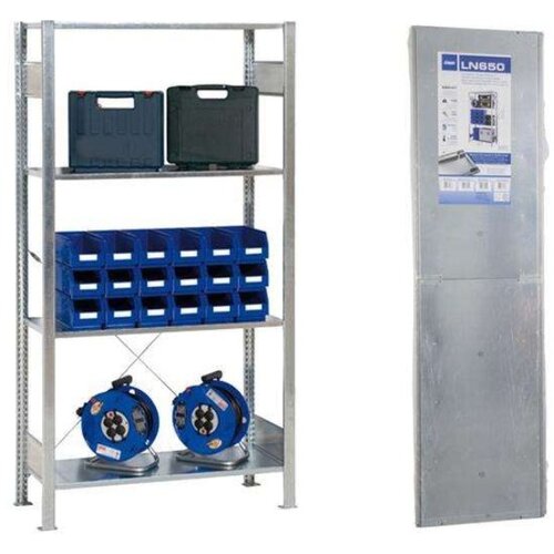  HorecaTraders galvanized storage rack | 1000x500x (h) 2000mm | 4 levels 