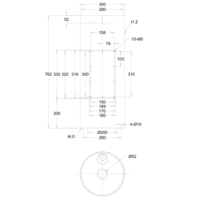 fontaine à eau sur pied | acier inoxydable | 320Ø x H 915 mm