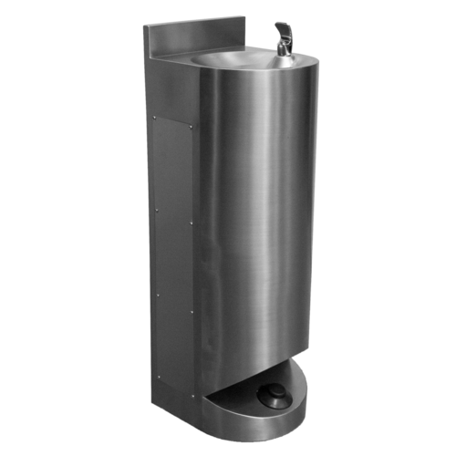  HorecaTraders fontaine à eau sur pied avec commande au pied | acier inoxydable | 315 x 360 x 990 mm 