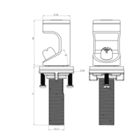 Bec verseur électronique en acier inoxydable avec capteur infrarouge | Acier inoxydable | Ø 36 x 60 mm