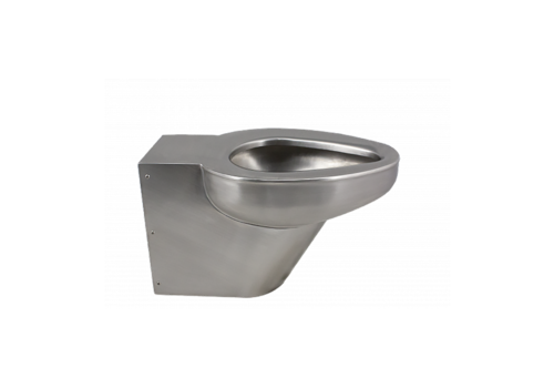  HorecaTraders wall-mounted toilet made of stainless steel | 355 x 585 x 350mm 