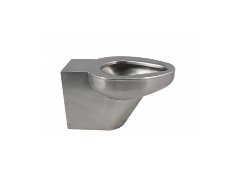  HorecaTraders wandhangend toilet van RVS |  355 x 585 x 350 mm 