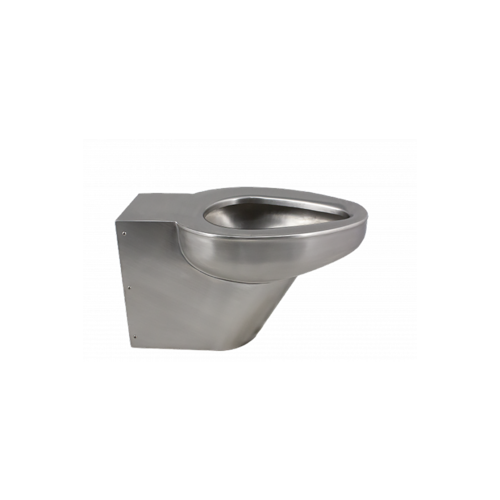  HorecaTraders wall-mounted toilet made of stainless steel | 355 x 585 x 350mm 