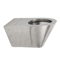 Wall hung toilet | Stainless steel | 370 x 700 x (h) 340 mm