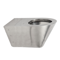 wandhangend toilet voor mindervaliden | RVS | 370 x 700 x(h)340 mm