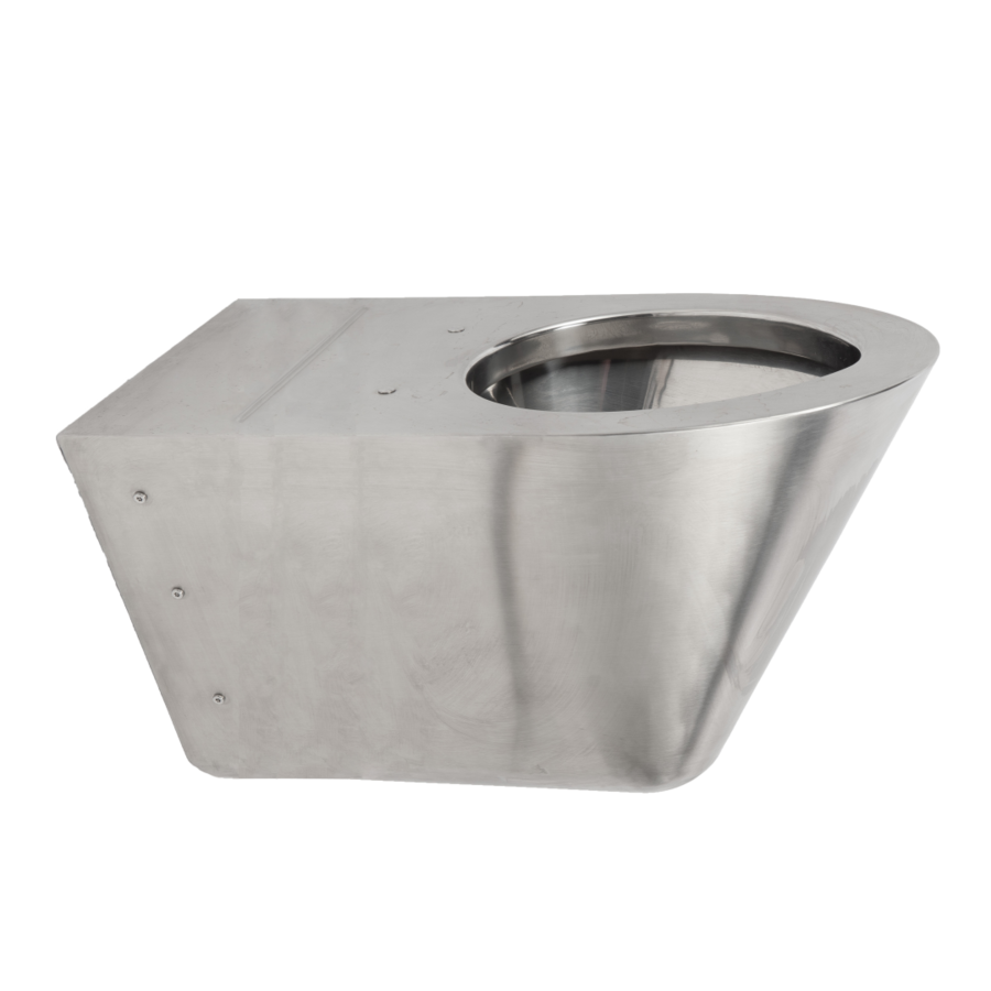 wandhangend toilet voor mindervaliden | RVS | 370 x 700 x(h)340 mm