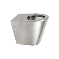 toilettes debout | acier inoxydable | 370 x 550 x(h)400 mm