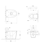 toilettes debout | acier inoxydable | 370 x 550 x(h)400 mm