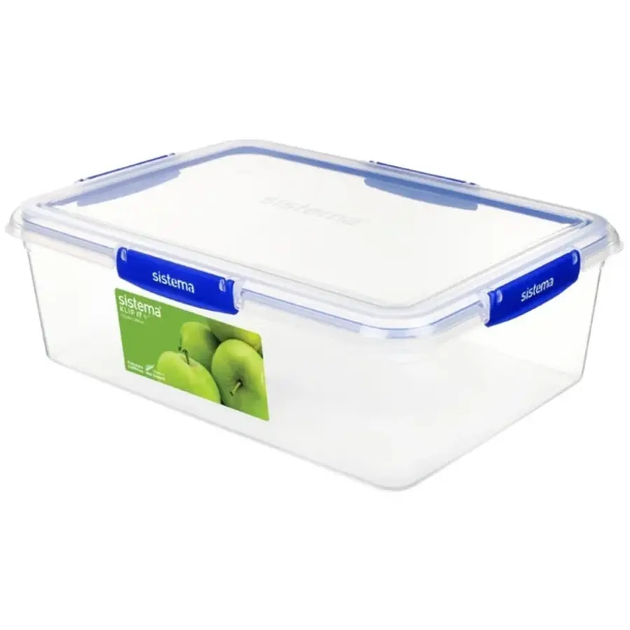 Klip It Plus rechteckige Frischhaltebox | 12 (H) x 35,5 (B) x 23,5 (T) cm | 7,5 l