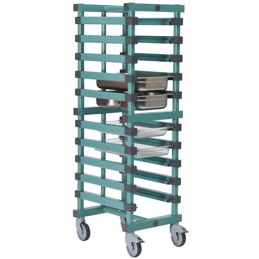 plastic shelf trolley | GN 1/1 | 12 tiers | 47x61x(h)185 cm