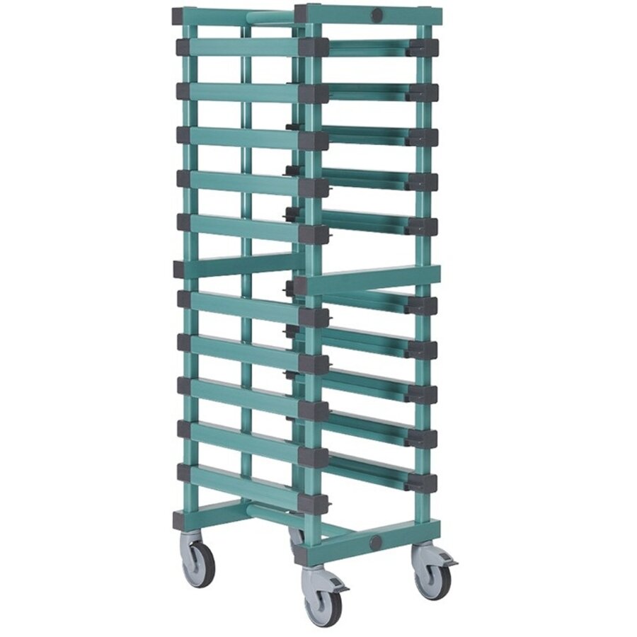 plastic shelf trolley | 600x400mm | 12 tiers | 54x66x(h)157.5 cm