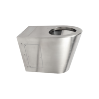 standing toilet made of stainless steel | 370 x 550 x 400 mm