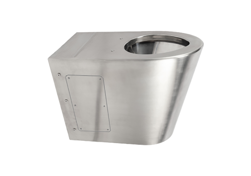  HorecaTraders toilettes debout en acier inoxydable | 370 x 550 x 400 mm 
